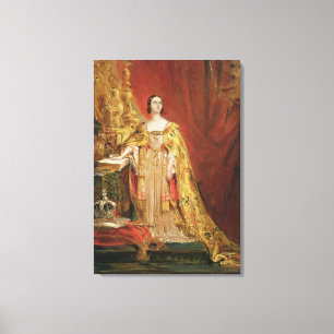 Queen Victoria (1819-1901) Taking the Coronation O Canvas Print