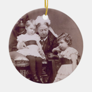 Queen Victoria (1819-1901) with her grandchildren, Ceramic Ornament