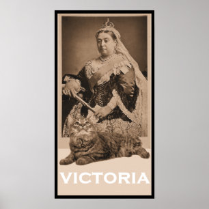 Queen Victoria and Kitty Poster