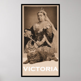 Queen Victoria and Kitty Poster