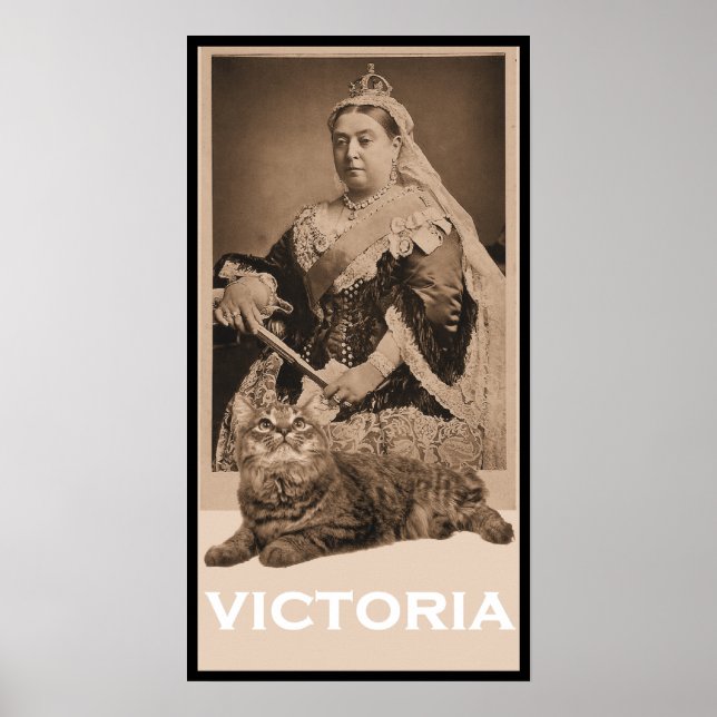 Queen Victoria and Kitty Poster (Front)