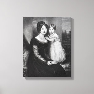 Queen Victoria as an infant with her mother Canvas Print