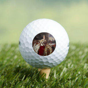 QUEEN VICTORIA BLOWING A PINK BUBBLE GUM GOLF BALLS