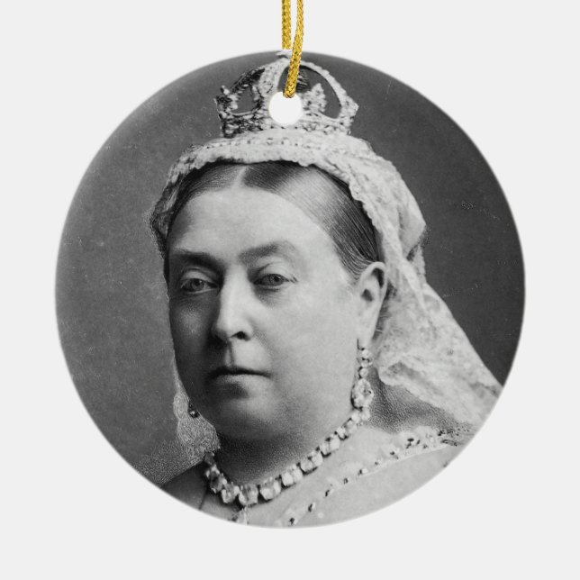 Queen Victoria by Alexander Bassano Ceramic Ornament (Front)