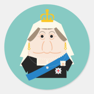 Queen Victoria Classic Round Sticker