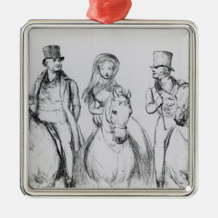 Queen Victoria, Lord Melbourne and Lord Russell Metal Ornament