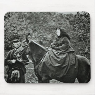 Queen Victoria on horseback at Balmoral , 1863 Mouse Pad