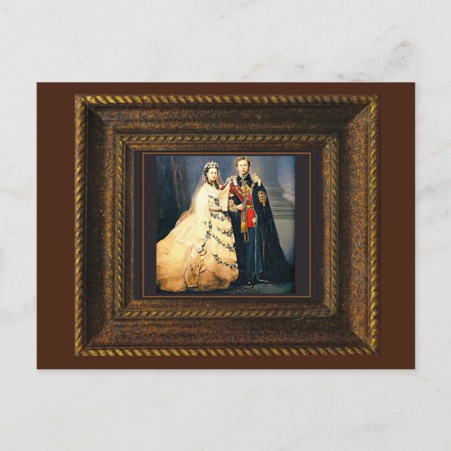 Queen Victoria Portrait Mariage Imprimer carte pos (Devant)
