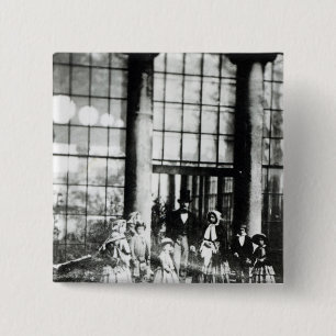 Queen Victoria & Prince Albert with their 2 Inch Square Button