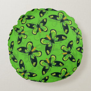 Queen Victoria' s birdwing butterfly Round Pillow