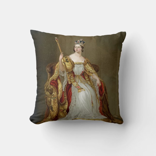 Queen Victoria Throw Pillow (Front)