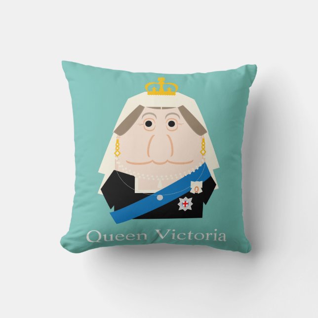 Queen Victoria Throw Pillow (Front)