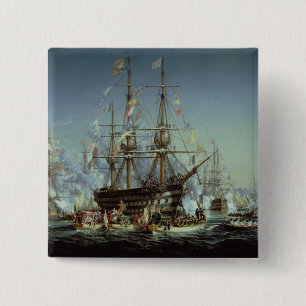 Queen Victoria's Visit to Cherbourg, 1858 2 Inch Square Button