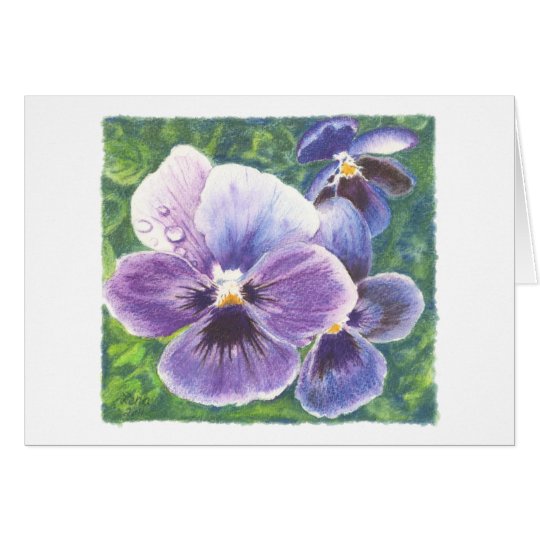 Queen Violet watercolor art greeting card