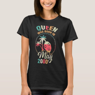 Queen Was Born In May 2000 Happy Birthday 22 Years T-Shirt