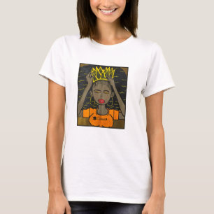 Queen With Crown Afro #queen T-Shirt