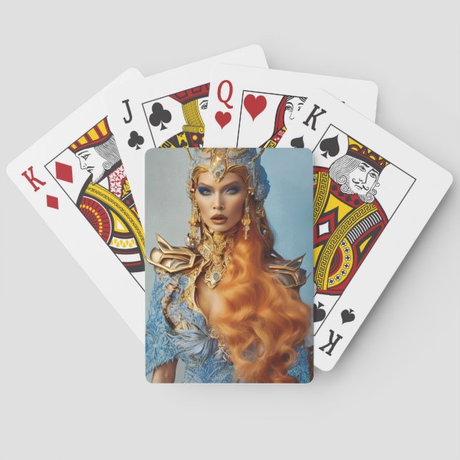 Queen ZAZA 👽 VanALIEN Art, Comedy Music . . .  Playing Cards (Back)
