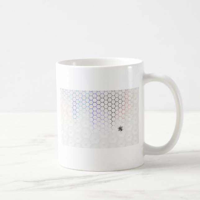 QueenBee in Colorfull Honeycomb Coffee Mug (Right)
