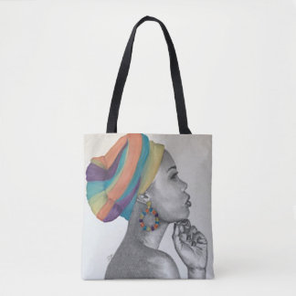 QUEENCONFIDENCE All-Over-Print Shoulder Tote Bag