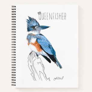 Queenfisher (Belted Kingfisher) Notebook