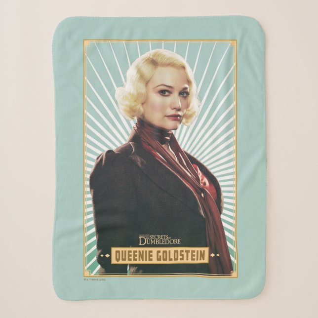 Queenie Goldstein Character Graphic Sherpa Blanket (Front)