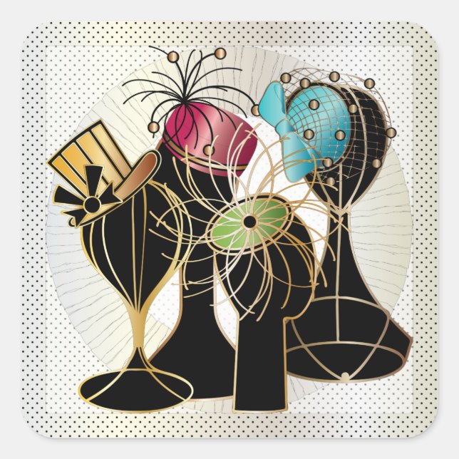 Queenly Hats Square Sticker (Front)