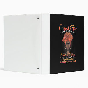 Queens Are Born In August Birthday Black Women Binder