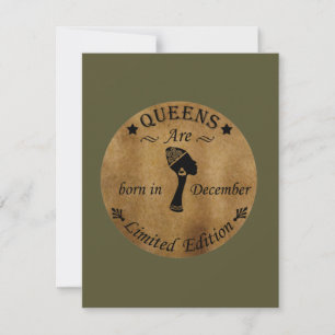 queens are born in december card