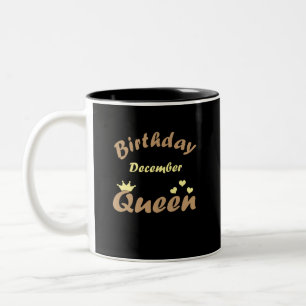 Queens are born in december Two-Tone coffee mug