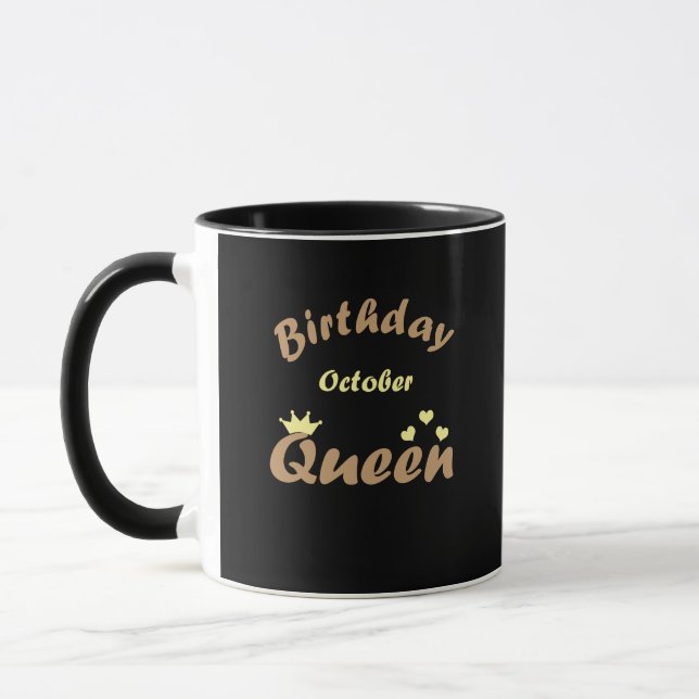 Queens are born in october mug (Left)