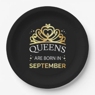 Queens Are Born In September I Paper Plate
