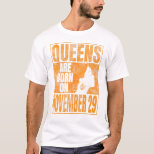 Queens Are Born On November 29th Print Sagittarius T-Shirt