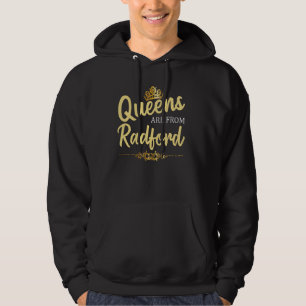 Queens Are From Radford Va Virginia Funny Home Roo Hoodie