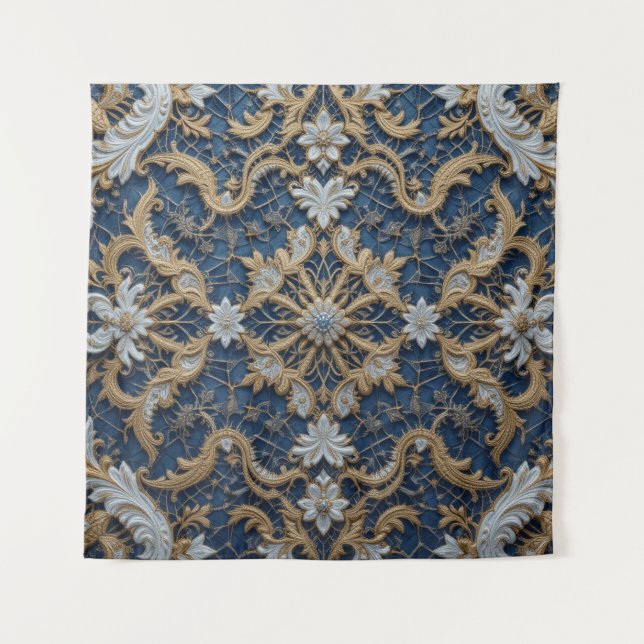 Queen's Bluish Embrace Tapestry (Front)
