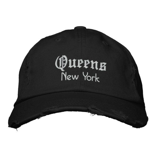 queens bold embroidered hat (Front)