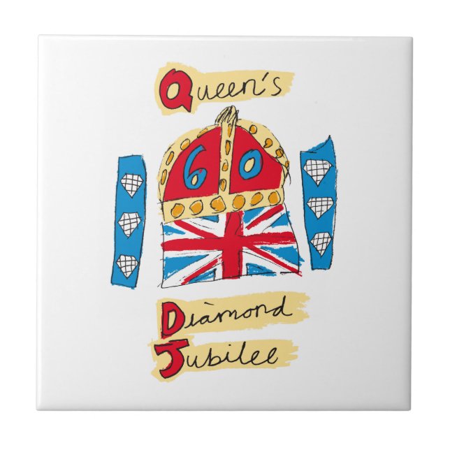 Queen's Diamond Jubilee Emblem Tile (Front)