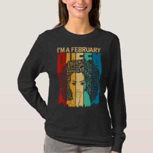 Queens February Birthday Black Women Afro America T-Shirt