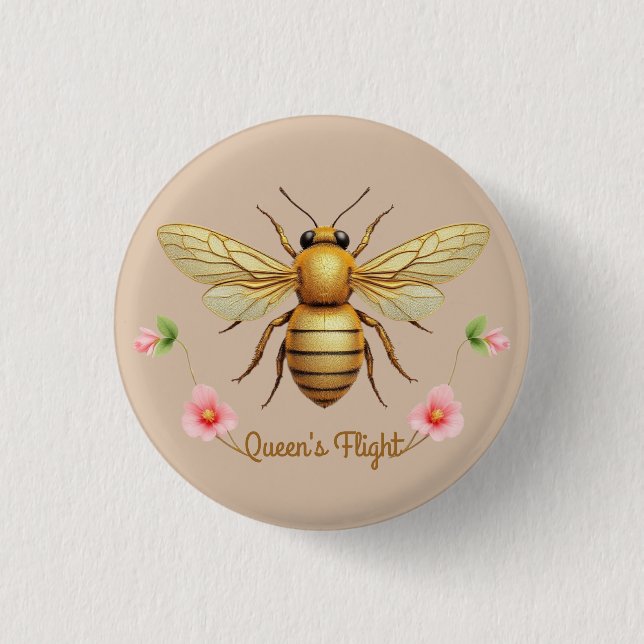 Queen's Flight 1 Inch Round Button (Front)