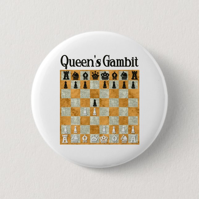 Queen's Gambit 2 Inch Round Button (Front)