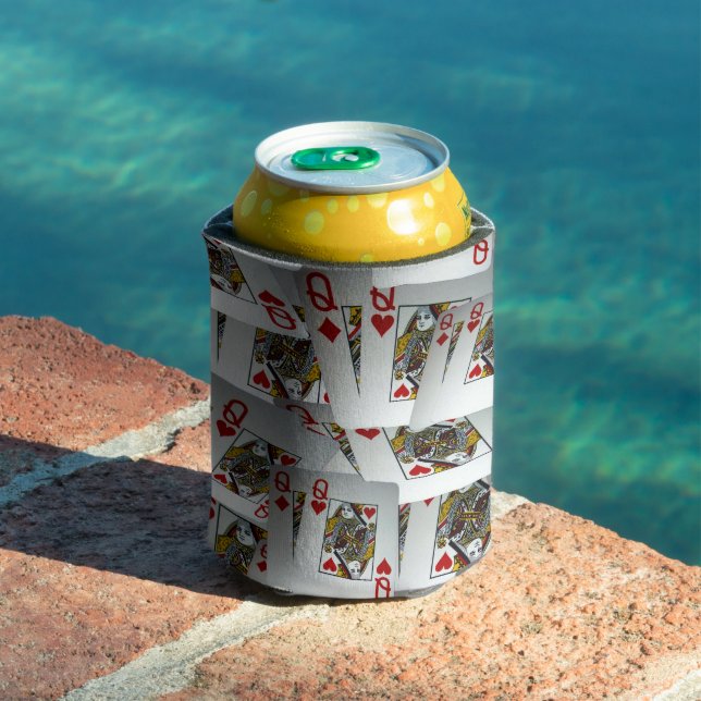 "Queen's Gambit: Scattered Pairs of Pocket Queens" Can Cooler (In Situ Pool)