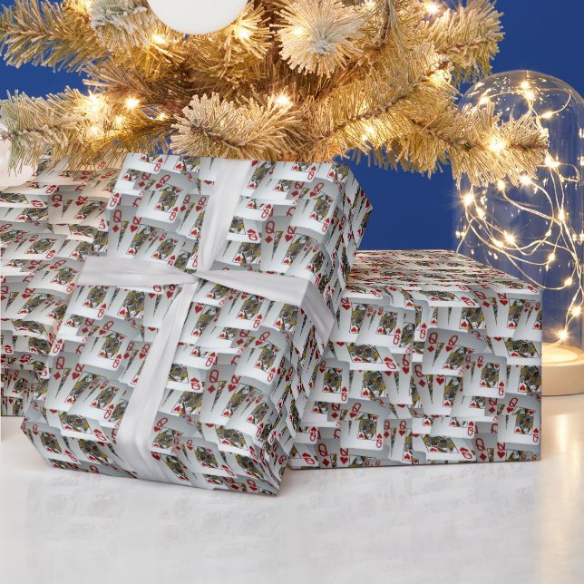 "Queen's Gambit: Scattered Pairs of Pocket Queens" Wrapping Paper (Holidays)