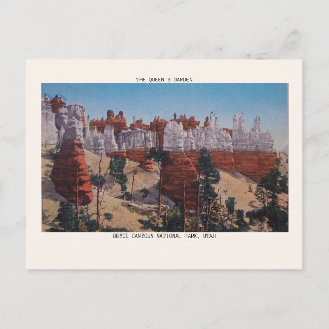 Queen's Garden Bryce Canyon National Park Vintage Postcard (Front)