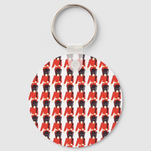 Queens Guard Soldiers Pattern Keychain (Front)