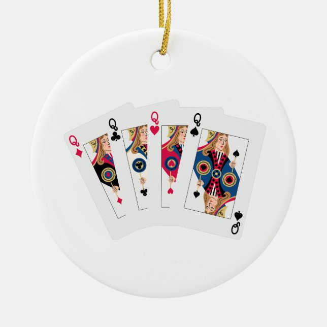 Queens Hand Ceramic Ornament (Front)