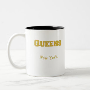 Queens New York Gold Coffee Mug