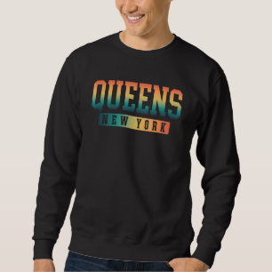 Queens New York Souvenirs Retro Vintage New York Q Sweatshirt