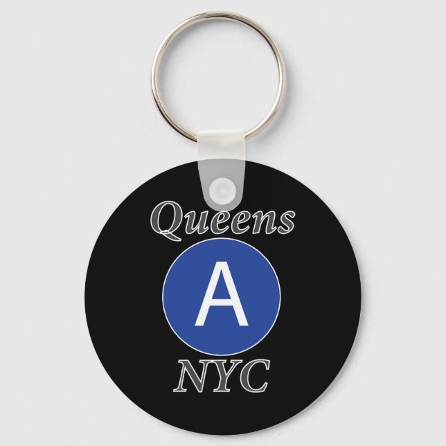 Queens NYC A Train Keychain (Front)