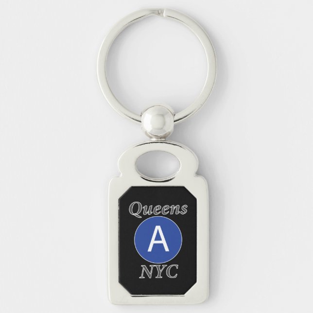 Queens NYC A Train Keychain (Front)
