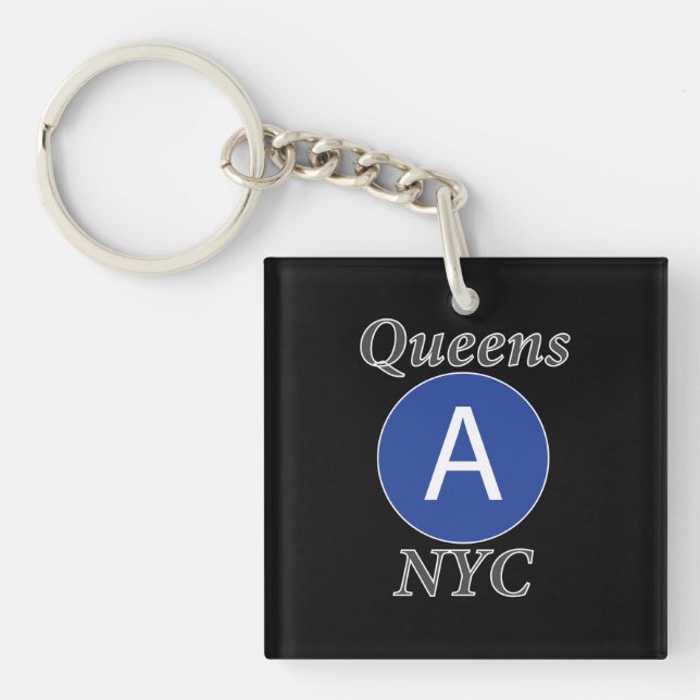 Queens NYC A Train Keychain (Front)