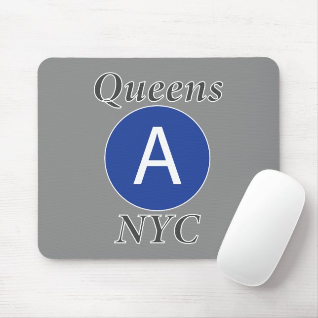 Queens NYC A Train Mouse Pad (With Mouse)